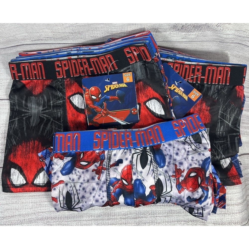 NWT And NWOT Boys Marvel Spiderman Boxer Briefs Underwear 3 And 4 Pack Size 6